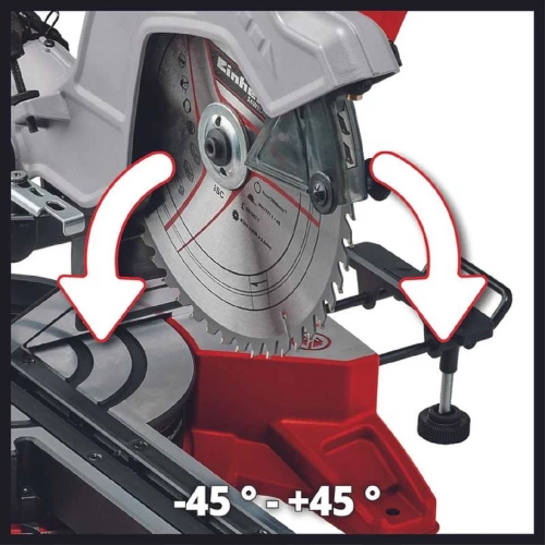 Пила торцовочная Einhell TE-SM 10 L Dual 2100Вт, 254x30мм, пропил 305x85мм, лазер 4300877 фото 4