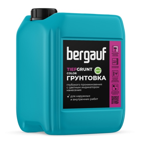 Грунтовка глубокого проникновения Bergauf Tiefgrunt Color 10 л