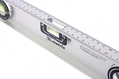 Уровень алюминиевый "Рельс", 400 мм, 3 глазка (1 поворотный) Matrix фото 3