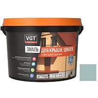 Эмаль для крыши цоколя и фасадов зданий VGT ВД-АК-1179 полуглянцевая серая 10 кг