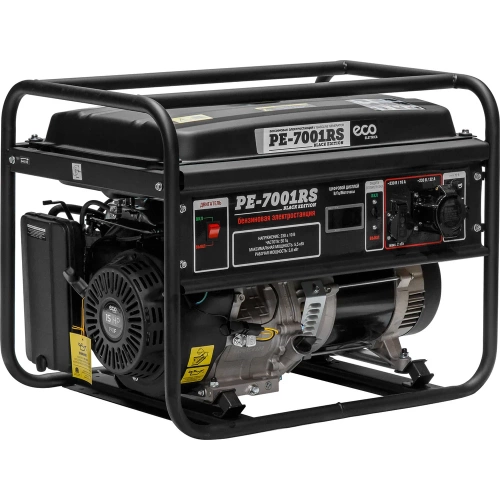 Бензиновый генератор ECO PE-7001RS Black Edition EC1566-2 Бензиновый генератор ECO PE-7001RS Black Edition EC1566-2