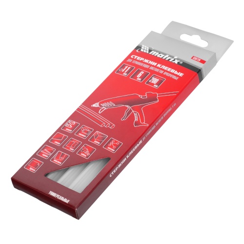 Стержни клеевые, прозрачные, 11 х 200 мм, в упаковке 6 шт Matrix фото 5