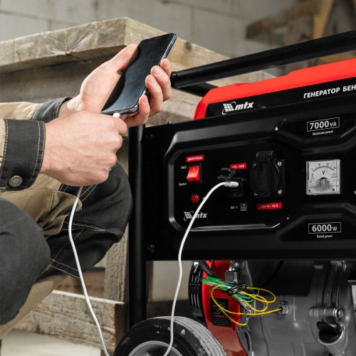 Генератор бензиновый RS-9000, 7 кВт, 230В, ручной стартер MTX фото 26