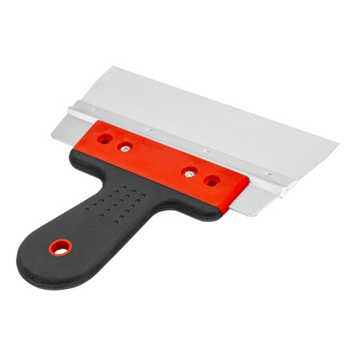 Шпатель фасадный из нержавеющей стали, 200 мм, узкое полотно, двухкомпонентная ручка Matrix фото 2