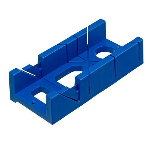 Стусло пластиковое, синее, 4 угла для запила, пила 450 мм Сибртех фото 3