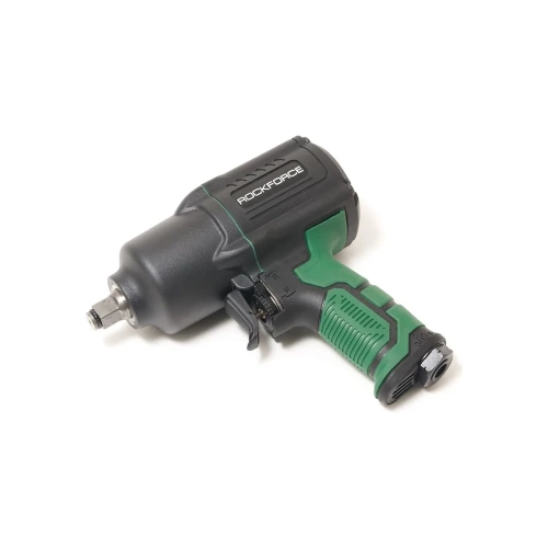 Ударный пневмогайковерт Rockforce Twin Hammer с реверсом и регулировкой усилия в облегченном корпусе 1/2" 1450Hм, 7000 об/мин,6.3bar,198 л/мин, вес 2кг RF-82549(48137) фото 9