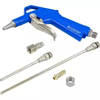 Обдувочный пистолет Forsage с комплектом сопел,  3пр., 20, 90, 165 мм, штуцер под б/с, штуцер елочка 8 мм, в блистере F-DG-12-K(26072)