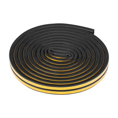 Уплотнитель резиновый, 6 м, профиль "D", черный Сибртех Уплотнитель резиновый, 6 м, профиль "D", черный Сибртех