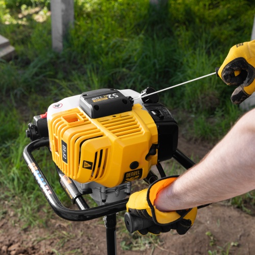 Мотобур DX-52, объем двигателя 52 см3, соединение 20 мм, без шнека Denzel фото 39