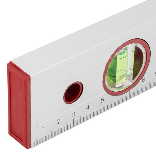 Уровень алюминиевый, 400 мм, 3 глазка, линейка Sparta фото 4