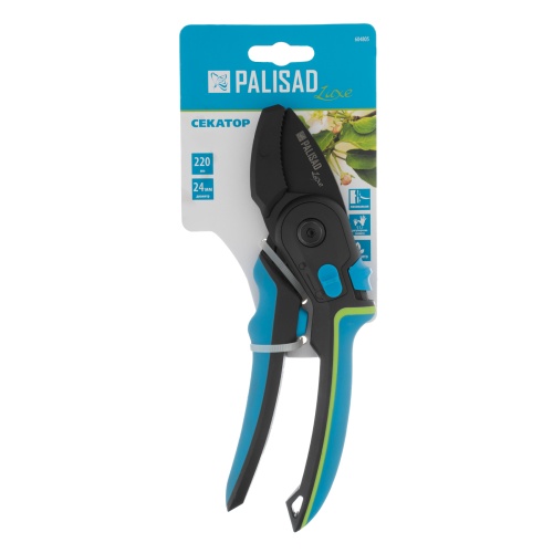 Секатор с наковальней, 220 мм, регулировка захвата, трехкомпонентные рукоятки, Luxe, Palisad фото 7