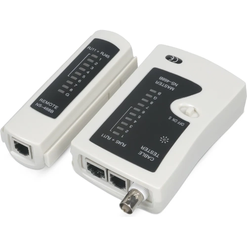 Тестер Cabeus для витой пары, коаксиала, телефона (кож.зам.чехол) CT-BNC-RJ45 фото 3
