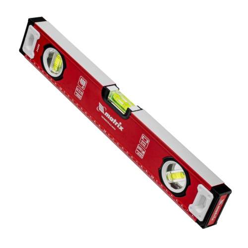 Уровень алюминиевый, фрезерованный, 3 глазка, 400 мм Matrix фото 2