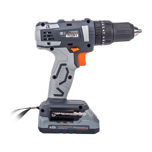 Аккумуляторная ударная дрель-шуруповерт FTL PSR-I 20V EVO, щеточный двигатель, 30 Нм, 20 В, в комплекте 1 АКБ 20 В EVO 2.0 Ач + ЗУ 2.3 А + кейс 8079 фото 4 Аккумуляторная ударная дрель-шуруповерт FTL PSR-I 20V EVO, щеточный двигатель, 30 Нм, 20 В, в комплекте 1 АКБ 20 В EVO 2.0 Ач + ЗУ 2.3 А + кейс 8079 фото 4