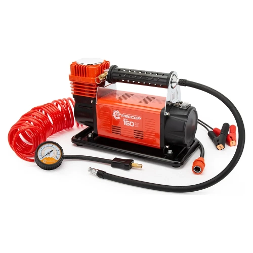 Автомобильный компрессор Агрессор металлический, 12 В, 600 Вт, 160 л/мин, переходники для накачки лодок, сумка AGR-160 Автомобильный компрессор Агрессор металлический, 12 В, 600 Вт, 160 л/мин, переходники для накачки лодок, сумка AGR-160