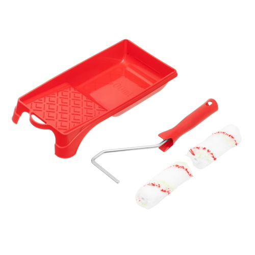 Малярный набор для работ с эмалями: кювета 150 мм х 290 мм и мини-валик 110 мм Сибртех Малярный набор для работ с эмалями: кювета 150 мм х 290 мм и мини-валик 110 мм Сибртех