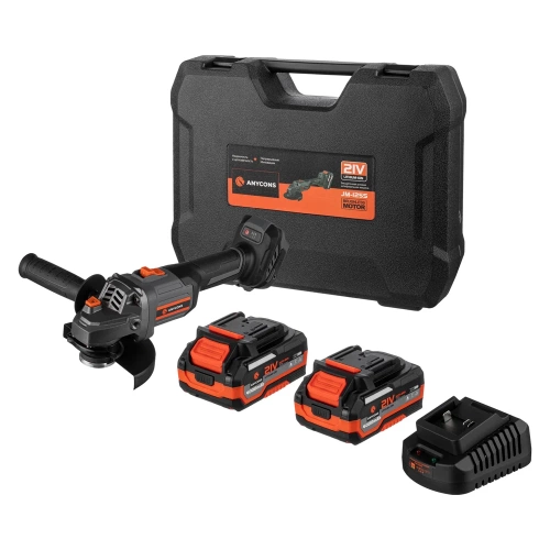 Бесщеточная УШМ Anycons, 125м, 21В, 8500 об/мин, 2 акб, JM-1252 JM-125S фото 3