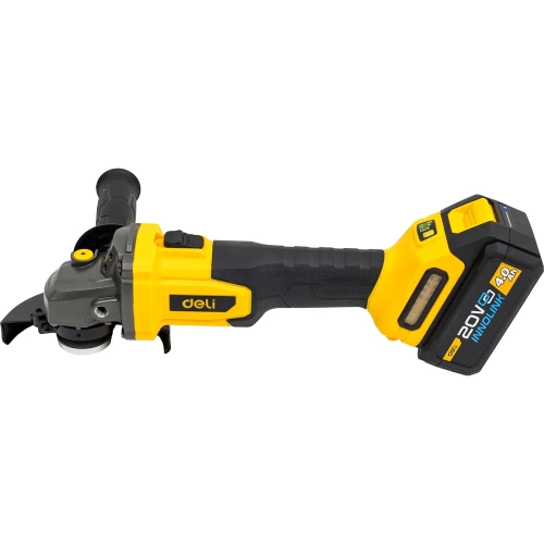 Угловая шлифмашина аккумуляторная DELI 115мм DC601 (2 акб, 20В х 4Ач, ЗУ, 3 скорости, сумка) 162773 фото 8