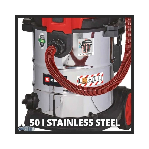 Строительный пылесос Einhell te-vc 2350 sacl,1600 Вт, 230 мбар, 50 л, очистка фильтра, розетка 2342475 фото 6 Строительный пылесос Einhell te-vc 2350 sacl,1600 Вт, 230 мбар, 50 л, очистка фильтра, розетка 2342475 фото 6