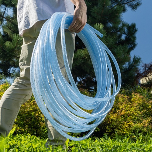 Шланг поливочный прозрачный армированный 3-х слойный, 1/2", 25 м Palisad фото 5