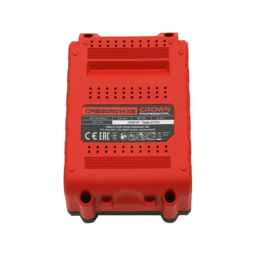 Аккумулятор (20В; 5.0 Ач; 100Wh; Li-ion 18650) Crown CAB205014XE фото 4