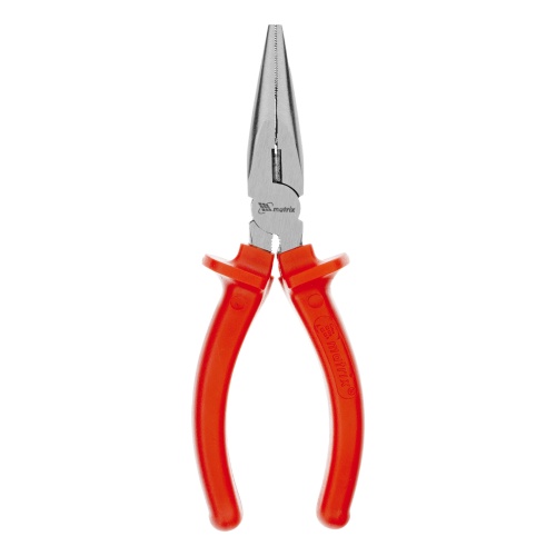 Длинногубцы прямые Econom, 160 мм, шлифованные, пластмассовые рукоятки Matrix фото 3