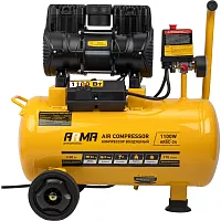 Компрессор воздушный безмасляный малошумный ARMA 1,1 кВт, 24л ресивер, 170 л/мин ARSC-24