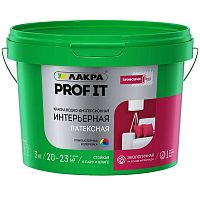 Краска интерьерная латексная Лакра Prof it база А 3 кг
