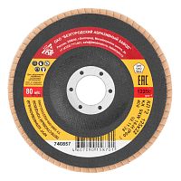 Круг лепестковый торцевой КЛТ-2, зернистость Р 80, 125 х 22.2 мм