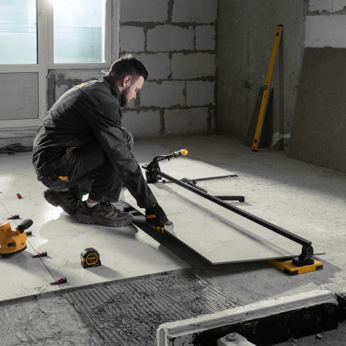 Плиткорез рельсовый 1200х16мм, каретка на подш., стальная станина, усил. рукоятка-пенал Denzel фото 11