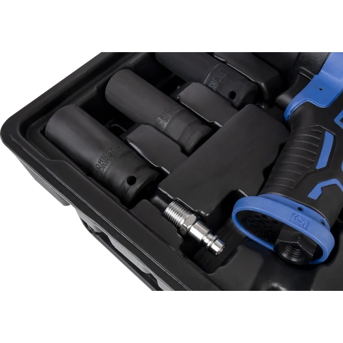 Пневматический ударный гайковерт KRAFT 1/2 1450 н.м., в кейсе с головками KT 707014 фото 5 Пневматический ударный гайковерт KRAFT 1/2 1450 н.м., в кейсе с головками KT 707014 фото 5