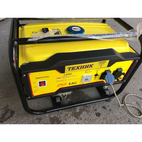 Генератор ТД Техник Т-4500 3.2-3.5кВт медь 4Т 2 розетки, 220В, счетчик моточасов, датчик уровня масла 42 фото 6