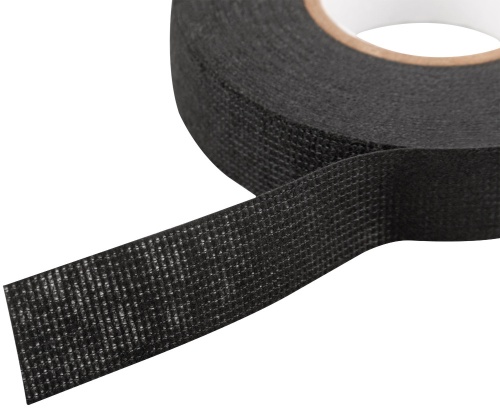 Лента тканевая на флисовой основе Fit 11038 ПЭТ черная 19х0,3 мм 15 м фото 4