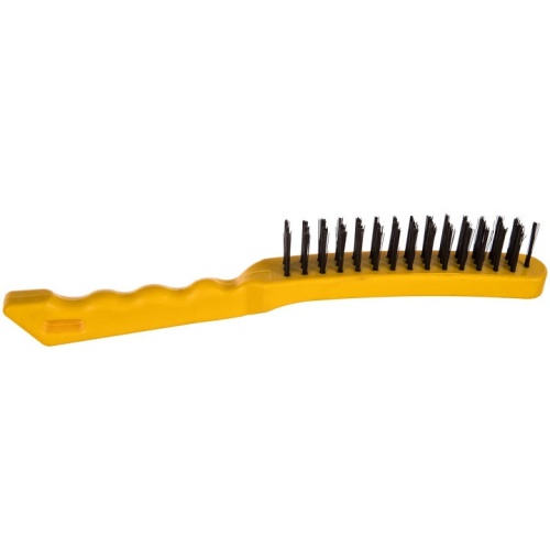 Щетка стальная Biber 70913 трехрядная с пластиковой ручкой фото 3 Щетка стальная Biber 70913 трехрядная с пластиковой ручкой фото 3