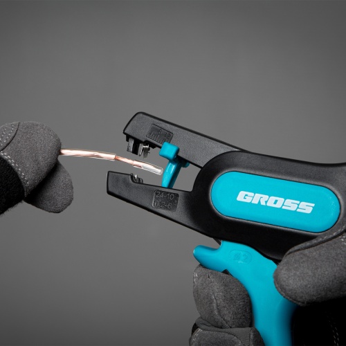 Щипцы для зачистки электропроводов 0.2-6 мм2 (10-24 AWG) лезвие: нержавеющая сталь Gross фото 10