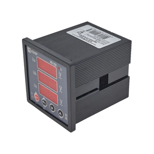 Цифровой вольтметр EKF PROxima на панель, 72х72, трехфазный vd-723 фото 3