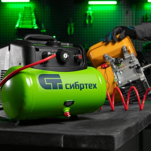 Компрессор воздушный безмаслянный BL 1100/6 1100Вт, ресивер 6 литров, 180 л/мин Сибртех фото 18