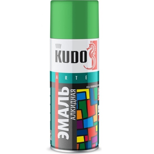 Эмаль аэрозольная универсальная Kudo KU-1006 светло-зеленая 520 мл