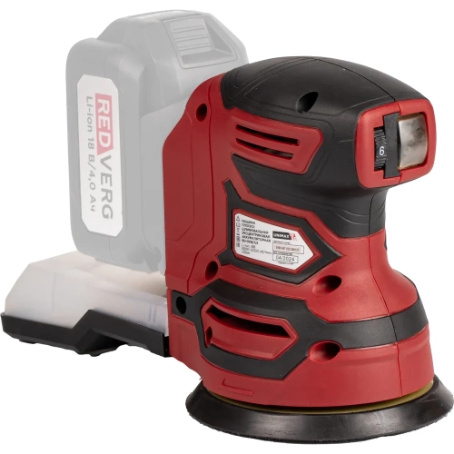 Машина плоско-шлифовальная эксцентриковая аккумуляторная REDVERG RD-OS18/U2 (без акк, без з/у) 00006686416 фото 3