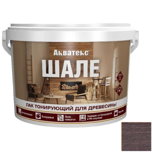 Лак акриловый для древесины Акватекс Шале венге 0,9 кг