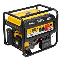 Генератор бензиновый PS 80 E-3, 6.6 кВт, 400 В, 25 л, электростартер Denzel