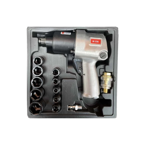 Гайковерт пневматический BYAROSS в кейсе, с набором головок 10/11/13/14/17/19/22/24 мм, удлинителем BR-1211К