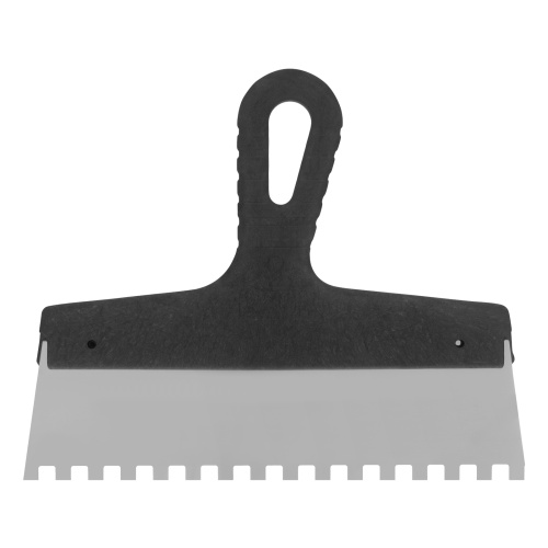 Шпатель из нержавеющей стали, 250 мм, зуб 8 х 8 мм, пластмассовая ручка Сибртех фото 3