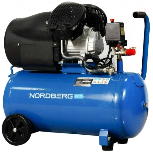 Компрессор поршневой NORDBERG V-образный 220В, ресив. 50л, 410л/мин NCE50/410V Компрессор поршневой NORDBERG V-образный 220В, ресив. 50л, 410л/мин NCE50/410V