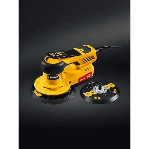 Орбитально-шлифовальная машина STEHER Duo d125/d150мм, 2.5мм, 350Вт, бесщеточная, кейс BOS-25 фото 3 Орбитально-шлифовальная машина STEHER Duo d125/d150мм, 2.5мм, 350Вт, бесщеточная, кейс BOS-25 фото 3