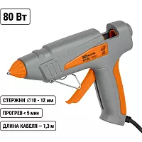 Клеевой пистолет TDM ELECTRIC КП-80 11,3 мм, с подставкой, шнур 1,3 м, 80 Вт, Т=220 С "Алмаз" SQ1024-0102