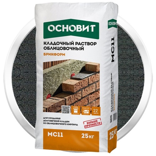 Раствор кладочный Основит Брикформ МС11 гранитно-серый 25 кг