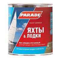 Лак яхтный алкидно-уретановый Parade L20 Яхты & лодки матовый 10 л