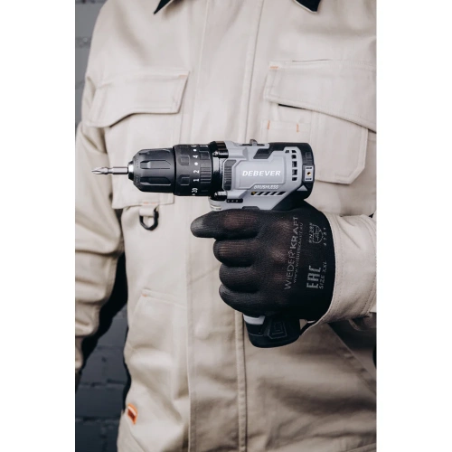 Дрель-шуруповерт аккумуляторная Debever бесщеточная, 45Nm, 19+3, 10мм, 12В; в компл. АКБ 1,5 а/ч; з/у 0,4 а/ч DBE-7311CKIT фото 5 Дрель-шуруповерт аккумуляторная Debever бесщеточная, 45Nm, 19+3, 10мм, 12В; в компл. АКБ 1,5 а/ч; з/у 0,4 а/ч DBE-7311CKIT фото 5