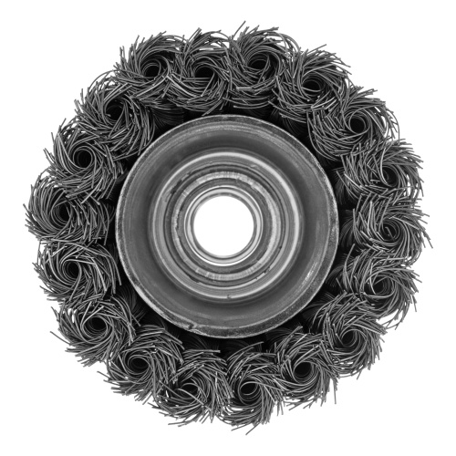 Щетка для УШМ, 75 мм, М14, "чашка", крученая проволока 0.35 мм Matrix фото 4